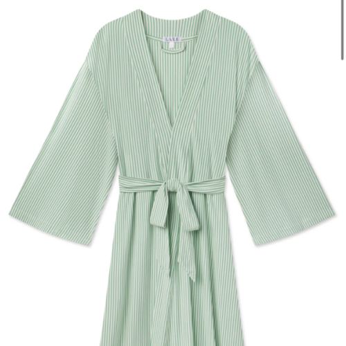 LAKE | Women | DreamModal Pajamas | Clover Leaf Pencil Stripe DreamModal Kimono Robe
