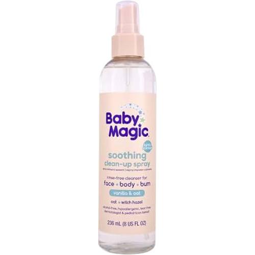 Amazon.com: Baby Magic Soothing Clean-Up Spray, Vanilla & Oat, 8 oz | Hypoallergenic, For Face, Body, & Bum, Made with Oat and Witch Hazel