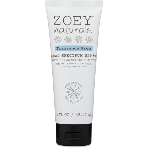 Zoey Naturals SPF 50+ Sunscreen for Babies & Children - Water-Resistant, Reef-Safe, Non-Nano Zinc Oxide, for Sensitive Skin & Kids, Made in USA