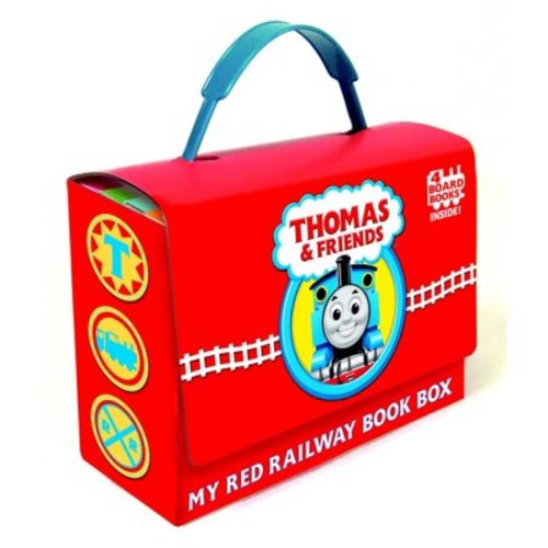 Bright & Early Board Books(tm): Thomas and Friends: My Red Railway Book Box (Thomas & Friends) : Go, Train, Go!; Stop, Train, Stop!; A Crack in the Track!; And Blue Train, Green Train (Board book)