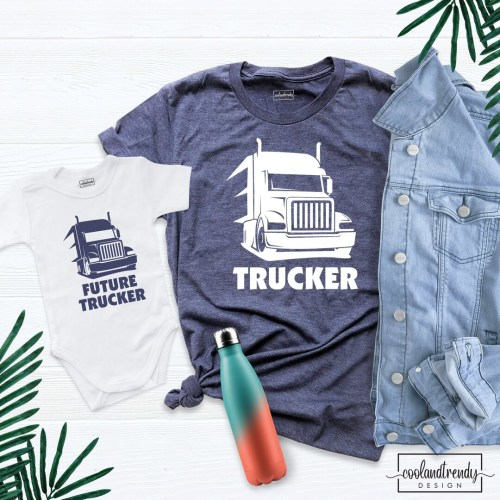 Dad Shirt, Trucker Dad Shirt, Future Trucker Baby Shirt, Trucker Shirt, Fathers Day Shirt, Dad T-Shirt, Grandpa Shirt, Funny Dad Outfit