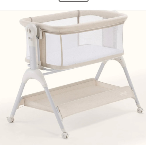 HARPPA Cuddly Sway | 3-in-1 Rocking Baby Bassinet & Bedside Sleeper for Newborns with Mattress for Reflux | Attaches to Bed, Adjustable Heights, Non-Toxic & CPSC Certified | Sturdy Frame, Portable Wheels, Tool-Free Setup, Gentle Rocking | Perfect for Newb