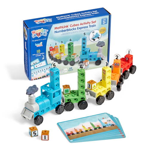 hand2mind Numberblocks Express Train MathLink Cubes Activity Set, Train Toy, Preschool Learning Activities, Counting Blocks for Math, Number Learning Toys, Kids Building Toys, Kids Educational Toys