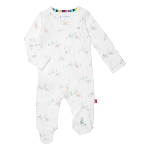 Magnetic Me 100% Organic Cotton Magnetic Baby Footie Pajamas | Super Soft Organic Cotton Fabric | Available in PRE - 24M