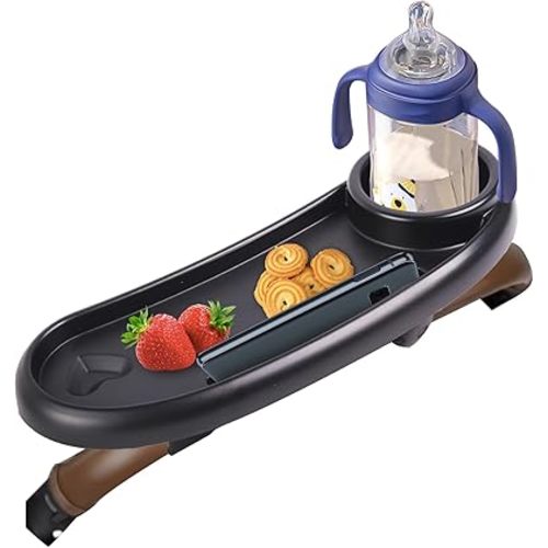 Snack Tray Compatible with Nuna,Snack Tray for Stroller Compatible with Nuna,3 in 1 Snack Tray Attachment Compatible with Nuna with Phone Holder and Cup Holder