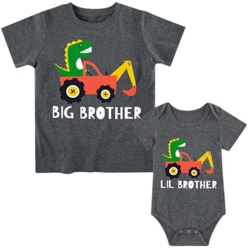 Lovefairy Big Brother Little Brother Matching Outfit Toddeler Boys Shirts Baby Clothes Newborn Outfit