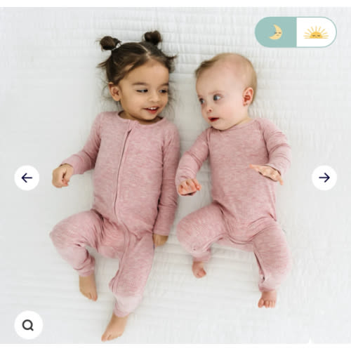 Heather Mauve Ribbed Zippy - Little Sleepies