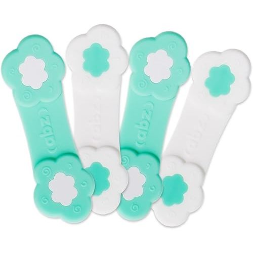 ABZ Pin Free Cloth Diaper Fasteners for Prefolds, Pre-Flats or Flat Diapers - 4 Pack - Turquoise