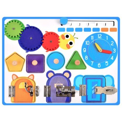 Niyofa Learn to Improve Fine Motor Skills for Toddler Board Games, Wood Multicolor, 0.75 lb