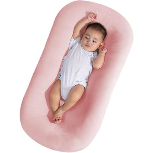Baby Lounger, Infant Lounger, Baby Lounger for Newborn, Soft Breathable Newborn Lounger for Baby Rest & Activity (Pink)