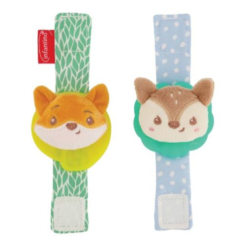 Infantino Wrist Rattles - Fox And Deer