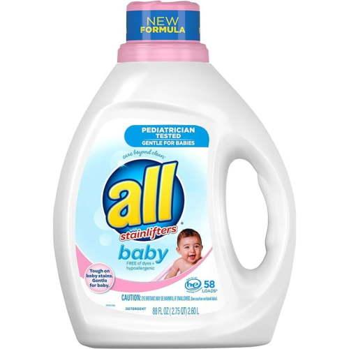 All Baby Liquid Laundry Detergent, Gentle for Baby, 58 Loads, 88 Fluid Ounce
