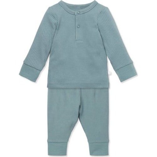 Rib Fitted Two-Piece Pajamas