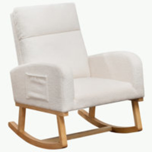 Isabelle & Max™ UpholsteredTeddy Fabric Tufted Upholstered Rocking Chair - Wayfair Canada