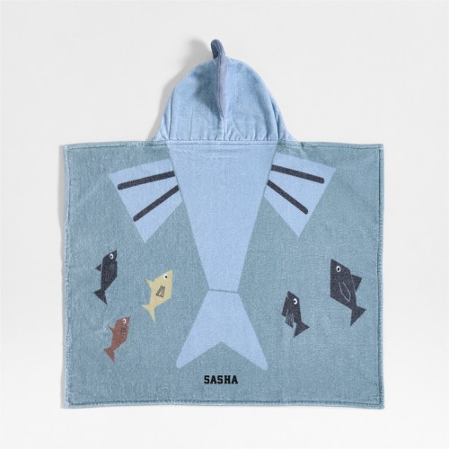Personalized Guppy Organic Cotton Hooded Baby Beach Towel