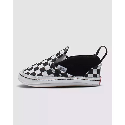 Infant Slip-On V Checkerboard Crib Shoe