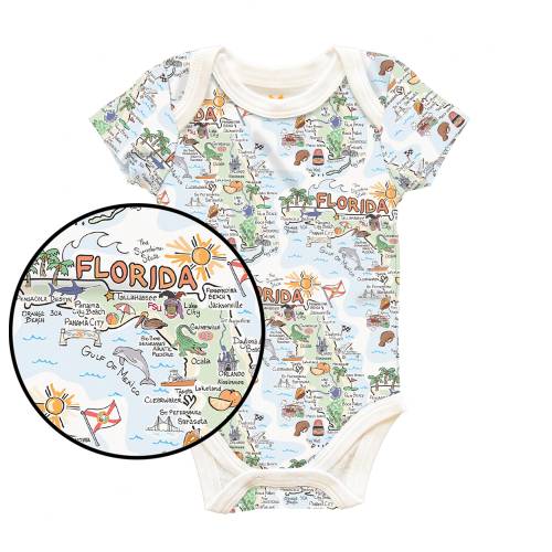Florida Baby One-Piece, Florida Baby Bodysuit, Florida Baby, State Baby One-PIece, Florida Baby Shower Gift