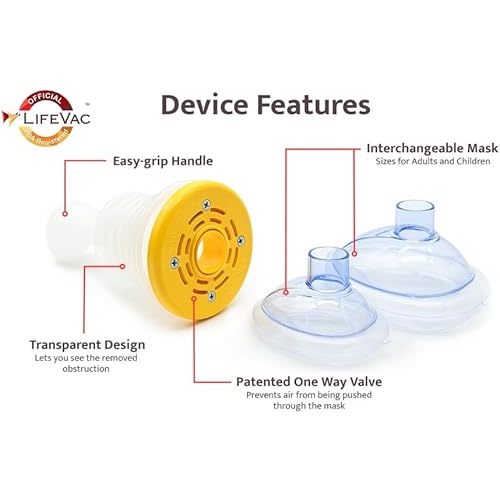 LifeVac Home Kit - Portable Suction Rescue Device, First Aid Kit for Kids and Adults, Portable Airway Suction Device for Children and Adults