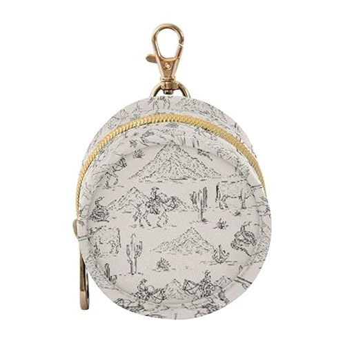 Western Cowboy Snake White Pattern Pacifier Holder Case with Metal Clip Portable Pacifier Case for Baby Boys Girls