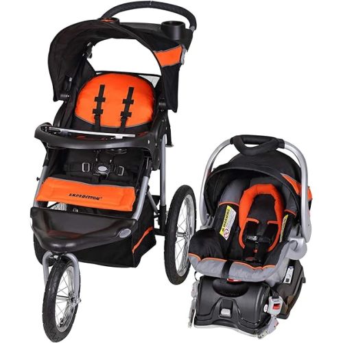 Baby Trend Expedition® Jogger Travel System with EZ Flex-Loc® Infant Car Seat, Millenium Orange