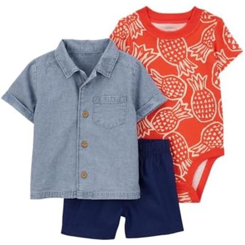 Carter's 3-Piece Giraffe Little Short Set
