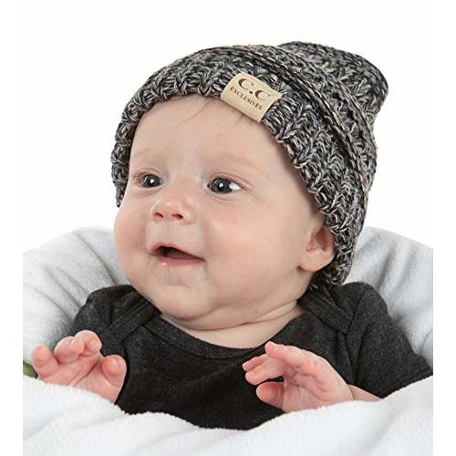 Funky Junque Baby Beanie - Soft Knit Winter Skull Cap - Cozy Warm Hat for Infants & Toddlers