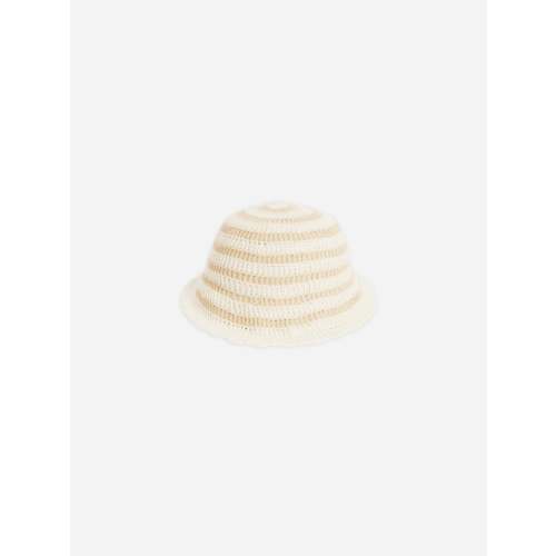 Crochet Bucket Hat || Sand Stripe