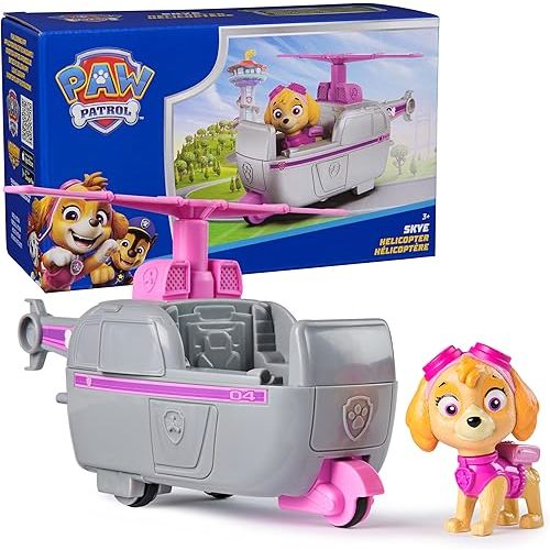 PAW Patrol, Skye’s Helicopter, Toy Vehicle with Collectible Action Figure, Sustainably Minded Kids Toys for Boys & Girls Ages 3 and Up