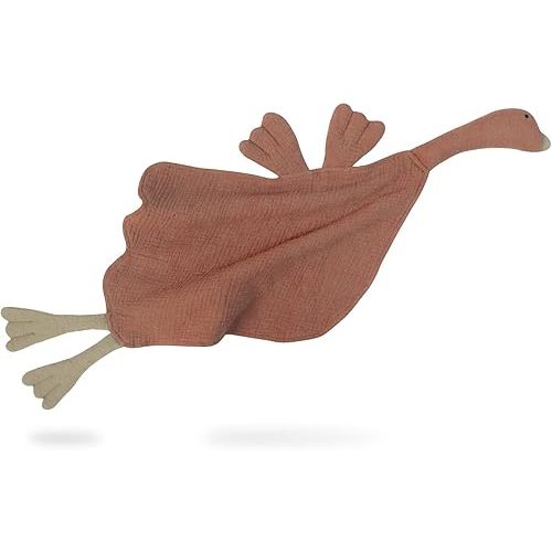 Lulu moon Muslin Loveys for Babies - Baby Security Blanket for Unisex - Goose Lovie - 25"x 11" Brownie