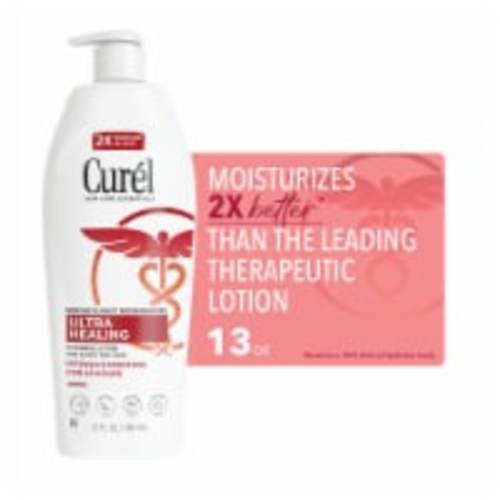 Curel Ultra Healing Hand and Body Lotion, Fragrance-Free for Dry Skin, Dermatologist Recommended, 13 fl oz