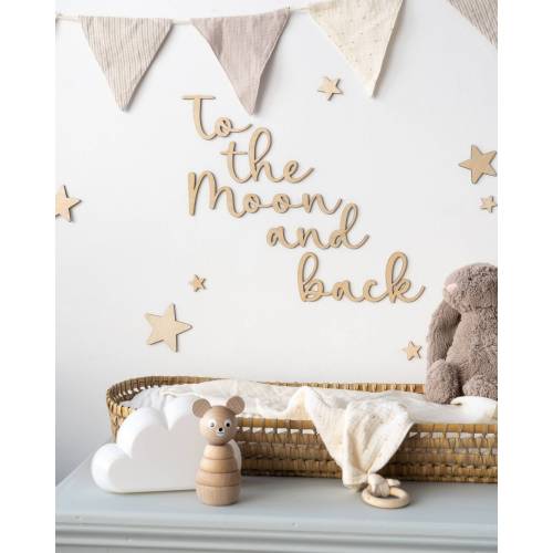 To the moon and back Kids Room Wooden Wall Quote