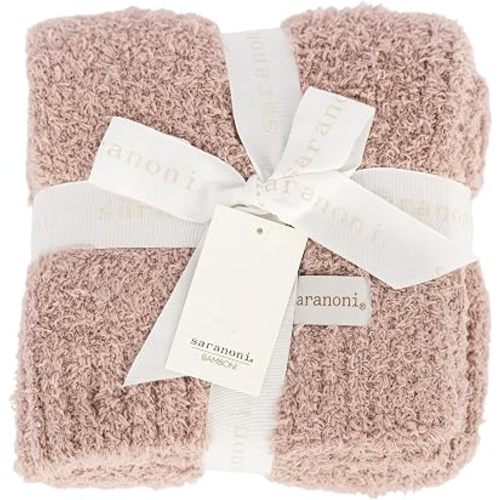 Saranoni Bamboni Baby Blanket | Luxury Plush Super Soft Blanket | Breathable Comfort Infant Baby Blankets for Boys & Girls | Pink, Mini - 15” x 20”