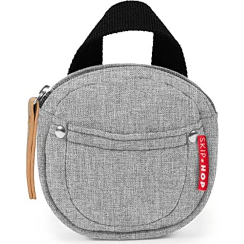 Skip Hop Pacifier Holder, Grab & Go, Grey Melange