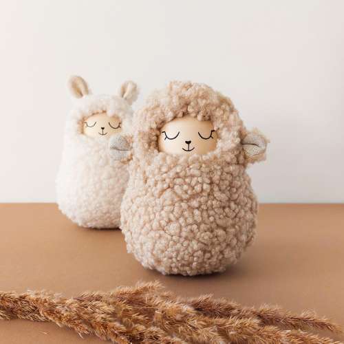 Musical wobbler toy - Wooden toys for babies and toddlers - Baby shower gift - First birthday gift - Baby rattle - Roly poly toy for infant