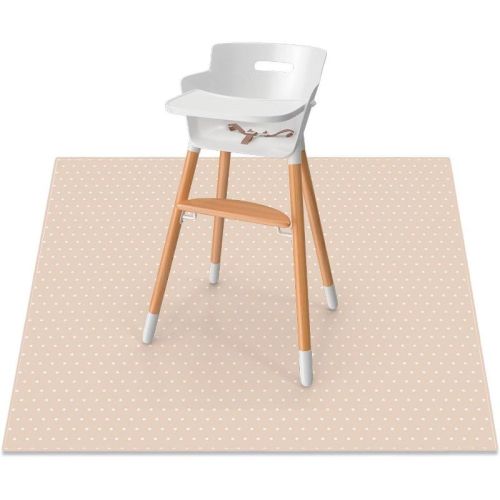 WeeSprout Baby Splat Mat for Kids, Large 51" x 51" Square Floor Playmat - Dotted Sand