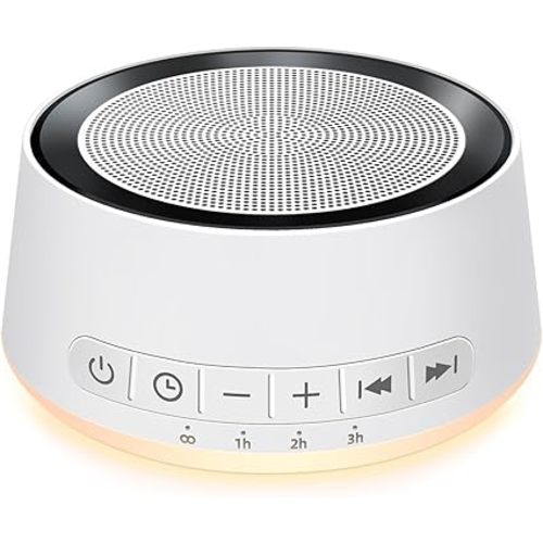 Sound Machine Night Light White Noise Machine with 30 Soothing Sounds 12 Colors Night Light Sleep Machine for Baby Kids Adults Brown Pink Nosie Machine with 32 Volume Levels for Office Home Travel