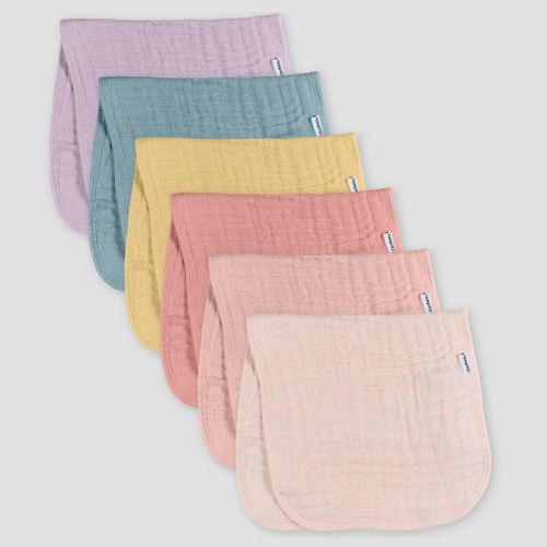 Gerber Baby 6pk Burpcloths - Pink