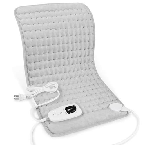 Heating Pad,Electric Heating Pads for Back,Neck,Abdomen,Moist Heating Pad for Shoulder,Knee,Arms,Legs,Dry/Moist Heat & Auto Shut Off,Birthday Gifts for Men and Women(Light Gray, 24''×12'')