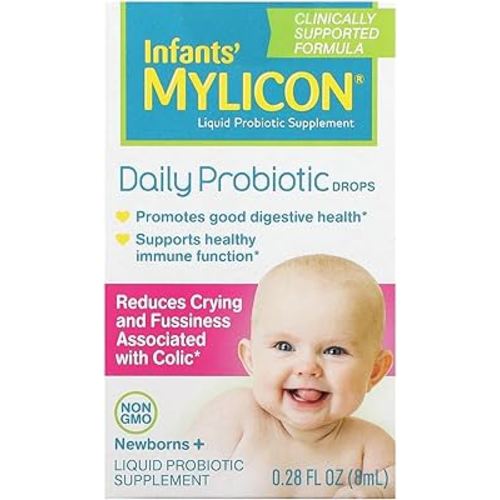 Infants' Mylicon Daily Probiotic Drops, for Colic and Fussiness, 8mL, 21 Daily Doses