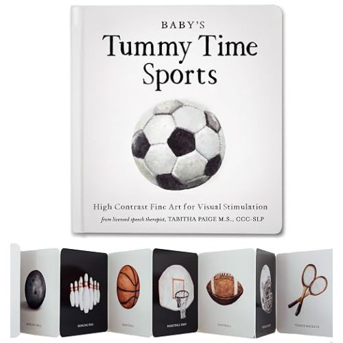 Baby's Tummy Time Sports: High-Contrast Fine Art for Visual Stimulation (Tabitha Paige Children's Book Series)