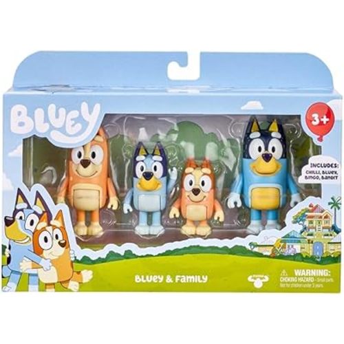 Bluey Figure 4 Pack - Family Pack, Multicolor (13009)