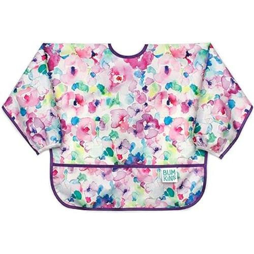 Bumkins Floral Sleeved Bib