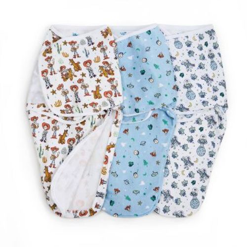 aden + anais essentials Easy Zipless Swaddle Wraps - Toy Story - 0-3 Months - 3pk