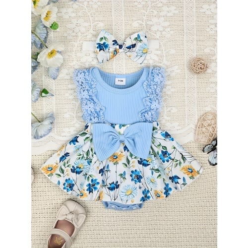 baby girl clothes newborn romper dress infant lace ruffle - Temu