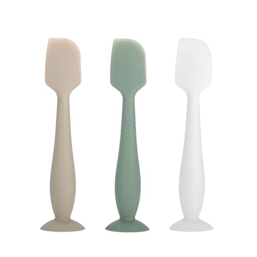 Baby Diaper Cream Spatula - Baby Diaper Rash Cream Applicator for Butt Paste Diaper Cream - Newborn Baby Essentials (green, gray, white)