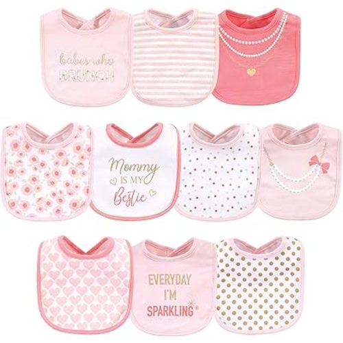 Little Treasure Unisex Baby Cotton Bibs, Brunch, One Size