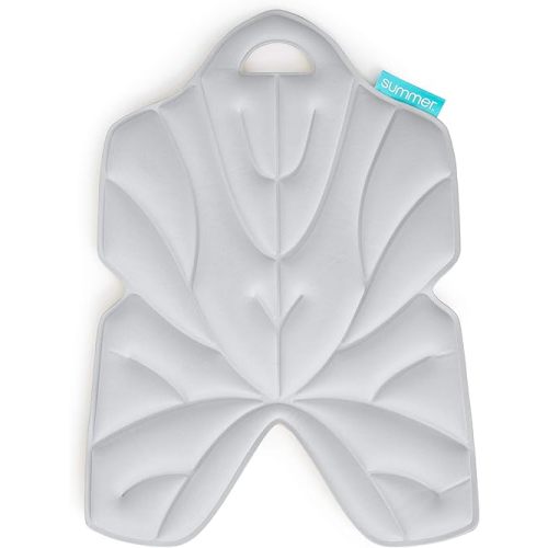 Summer Infant Deluxe Bath Cushion, Gray, Fits Inside Most Baby Bathtubs, Provides Extra Comfort and Support, No Slip Backing, Quick Dry Material, Machine Washable, White