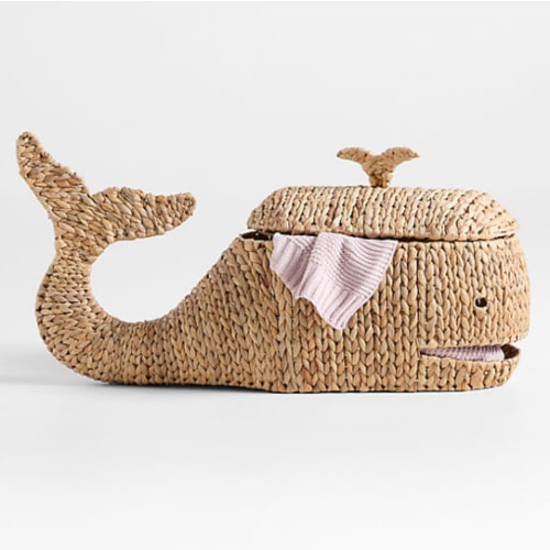 Whale Woven Floor Storage Basket