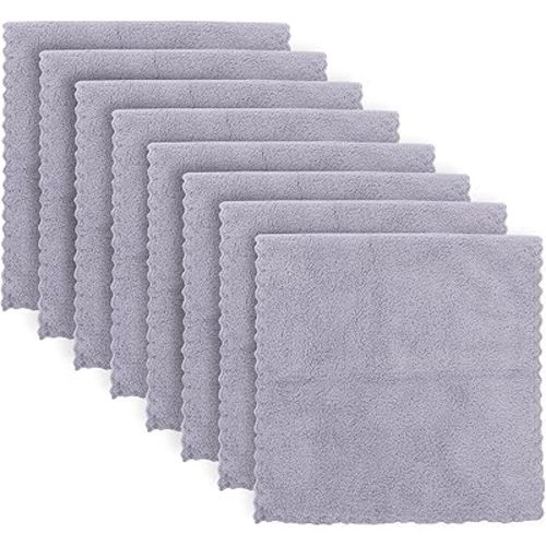 Super Soft Burp Cloths 8 Pack - Thick - Extra Absorbent - Perfect Size Large 20 X 10 Inch - Light and Easy to Carry - Milk Spit Up Rags - Burpy Cloths for Unisex, Boys, Girls, Newborn - Light Grey