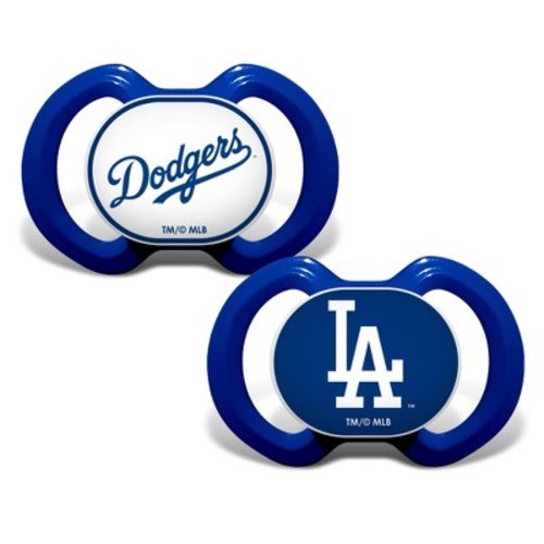 Baby Fanatic Officially Licensed Unisex Pacifier 2-Pack - MLB Los Angeles Dodgers